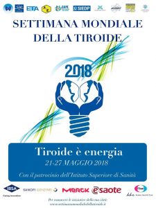 Settimana mondiale della tiroide, dal 21 al 27 maggio 2018